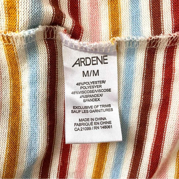 4/$20 ARDENE M Striped V-Neck Cardigan Long Sleeve Sweater Twist Front - Picture 6 of 10